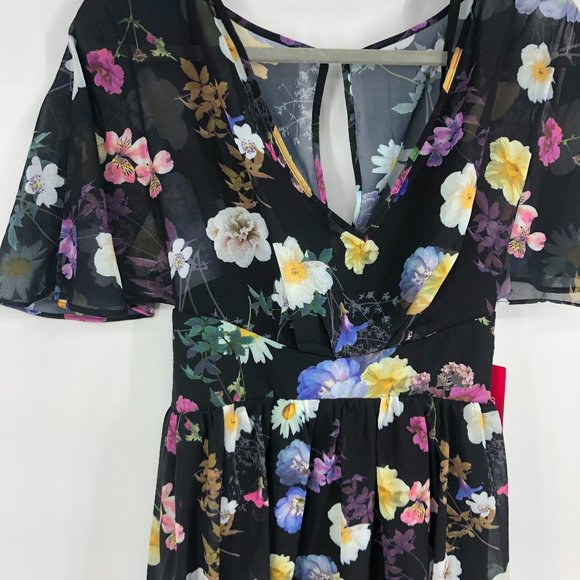 Little Mistress Tall floral kimono maxi dress - Picture 4 of 10